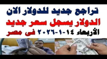 سعر جديد للدولار.. هبوط مفاجئ في تعاملات بنك مصر خلال الساعات الأخيرة
